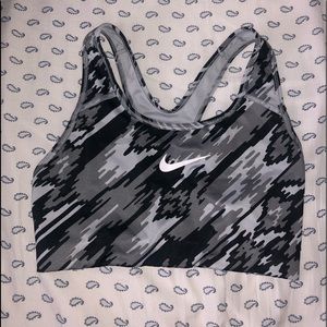Nike Grey Camo Sport Bra